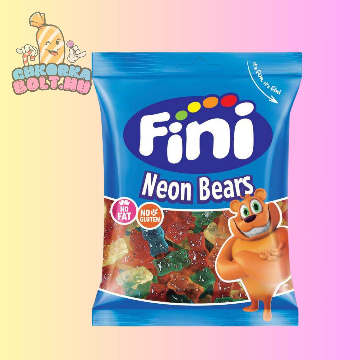 Fini neon macis gumicukor 75g gluténmentes gumicukor